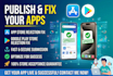 publish ai, flutter, web apps to app store and google play