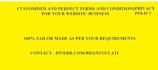 write terms and conditions and privacy policy for your website