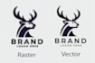 do vector tracing and image redraw with the conversion of logo to vector