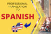 traducción impecable inglés español y viceversa