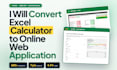 convert excel calculator to online web app