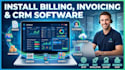 install complete billing management invoicing CRM software