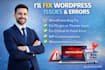 fix wordpress issues, bugs, critical error, fix wordpress error, woocommerce fix
