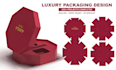 create modern and luxury product packaging box or label design