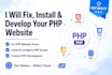 fix, install, develope your php website