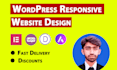 develop responsive wordpress website design or web design