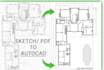 convert scanned pdf or sketch jpeg to 2d autocad drawing