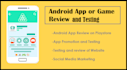 test and review your android app, web app, ai app