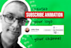 do youtube subscribe button green screen by 12 hr video animation