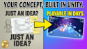 build a 3d unity game prototype that playable in days