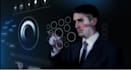 make a hologram business agent video in hud interface