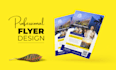 design professional business flyer, direct mail eddm promotional postcard