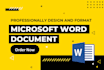 professionally design and format microsoft word document