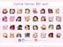 draw you twitch emotes and sub badges