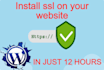 install SSL certificate on your wordpress website