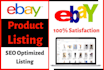 do ebay listing, ebay product listing, ebay SEO listing, ebay lister