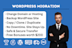 transfer your wordpress site to new hosting in 24 hrs