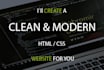 create a clean and modern html5 css3 website