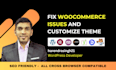 fix woocommerce issues and customize theme