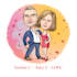 draw a detailed romantic couple caricature