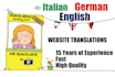translate german italian english from your website