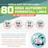manually do 80 unique pr10 SEO backlinks on da90 sites