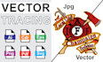 manually vectorize logo redraw and convert raster to vector