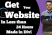 create website with divi theme