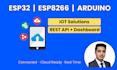 create complete iot solution using esp32 with wifi mqtt and rest API