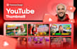 design stylish and modern youtube thumbnail