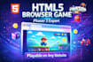 develop HTML5 phaser 3 web and browser game