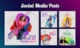 design stunning social media posts, stories, and banners