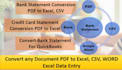 convert bank statement pdf to excel for bookkeeping and quickbooks