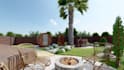 do backyard landscape design,pool,patio,garden 3d rendering
