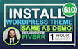 install wordpress theme same as demo
