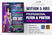 design professional flyer, poster, leaflet in 5 hours