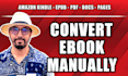 convert PDF to epub, word to epub, pdf to kindle ebook