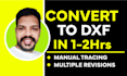 convert design to dxf dwg cad laser cut file in 4 hours