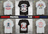 do political, patriotic, retro flag  and trump t shirt design