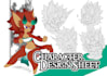 design your character on a character sheet
