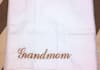 embroider your name on a white pillowcase