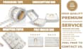 design poly mailer mailer box, wrapping paper and thank you card