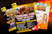 do truck flyer, hookah, birthday, transport flyer, hiring