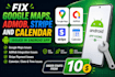fix google maps, admob, stripe and calendar issues in android app