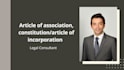 write, review legal article of association, constitution