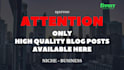 write business and entrepreneurship blog posts and articles