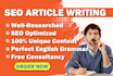 do perfect SEO article writing and blog post writing