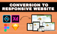 convert psd, xd, or figma to html responsive website