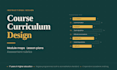 design your online course curriculum and materials