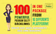 effective link building , backlinks across 10 platforms  for SEO success
